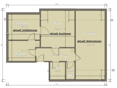 Renovierte 3 Zimmerwohnung mit Einbauküche, Gartennutzung und Stellplatz zu vermieten