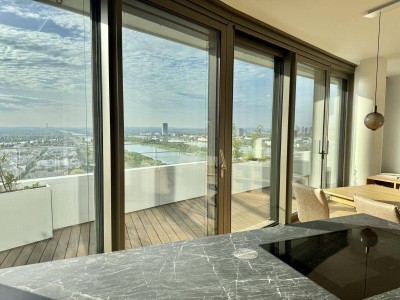 DANUBEFLATS - 45m2 Balkon inkl. Möblierung, Pool und Wellness Bereich - U1 vor der Türe! LUXUS LEBEN AM WASSER