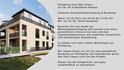 OPEN HOUSE am 03.10.2025 von 10.30 Uhr - 13.00 Uhr! Beratungen und Besichtigungen!