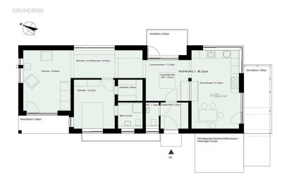 Geschmackvolle, neuwertige 3-Raum-Wohnung mit geh. Innenausstattung mit Balkon und EBK in Wilnsdorf