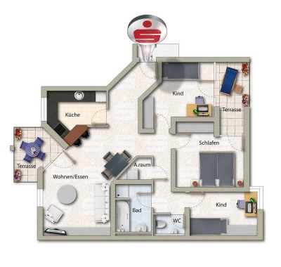 Attraktive Kapitalanlage: Vermietete 4-Zimmer-Wohnung mit zwei Balkonen in Künzelsau-Taläcker