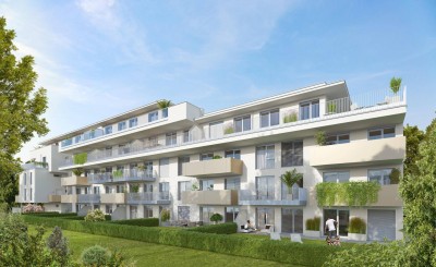 MODERNE 3-ZIMMER-WOHNUNG MIT GROSSER TERRASSE UND TIEFGARAGENPARKPLATZ