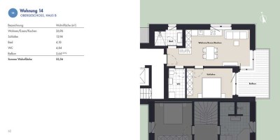 2-Zimmer Obergeschoßwohnung mit Ost-Südbalkon und Aufzug