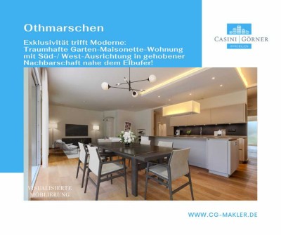 Exklusivität trifft Moderne: Garten-Maisonette-Wohnung in gehobener Nachbarschaft nahe Elbufer!