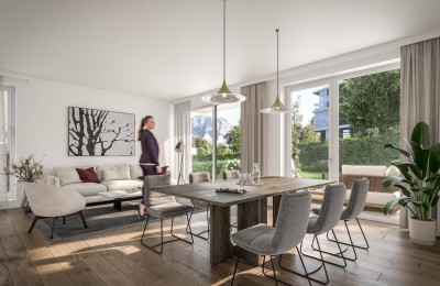 TOP Grundriss - SÜDWEST - GARTENWOHNUNG mit 4-Zimmer in Altmünster - NEUBAU - zentrale Lage