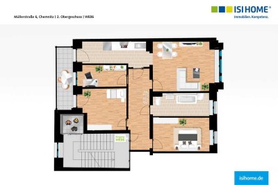 Erstbezug! 3,5 Raumwohnung mit großem Balkon  - WE06