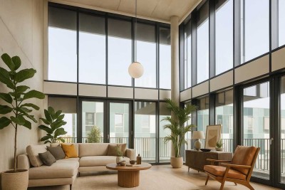 Spektakuläres Penthouse auf 2 Etagen: Holz I Beton I Glas, Terrasse, 3 Bäder, Erstbezug 2025