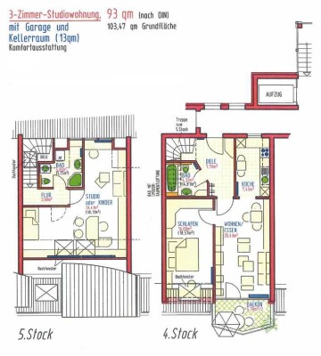 Schöne und gepflegte 3,5-Raum-Maisonette-Wohnung mit geh. Innenausstattung mit EBK in Crailsheim