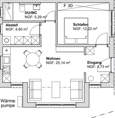 Neubau 2 Zimmer Wohnung