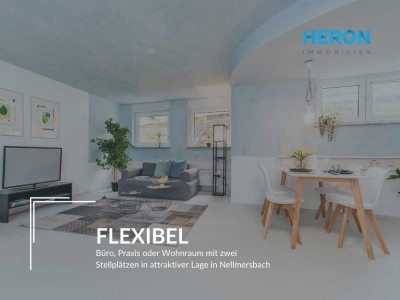 FLEXIBEL - Büro, Praxis oder Wohnraum mit zwei Stellplätzen in attraktiver Lage in Nellmersbach