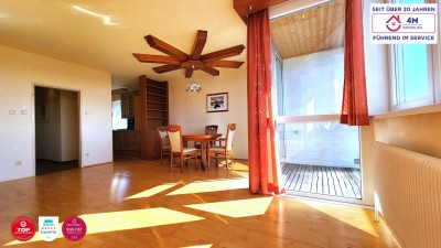Außergewöhnlich gut erhaltene 3-Zimmer-Wohnung mit Loggia, Panoramablick und TOP-Anbindung