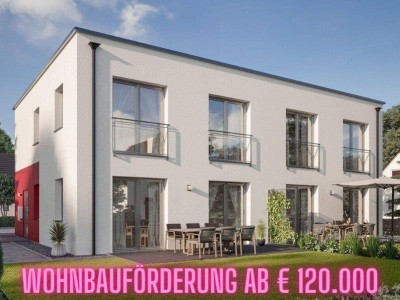 Traumhaftes Doppelhaus in Götzis - Erstbezug mit Garten, Terrasse &amp; modernster Ausstattung für 672.725 €! mit min. 120.000 Wohnbauförderung ( Haus A Links)