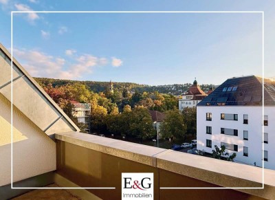 Exklusive 3-Zimmer-Dachgeschoss-Wohnung mit herrlichem Blick auf die Stuttgarter Halbhöhe