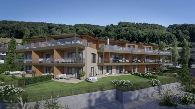 Traumhafte 4-Zimmer-Etagenwohnung direkt am Mattsee: Erstbezug mit Balkon