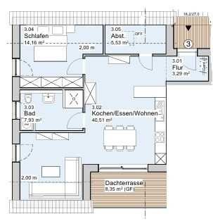 Exklusives Wohnen auf 2 Etagen mit 95 m² Fläche inkl. Dachterrasse