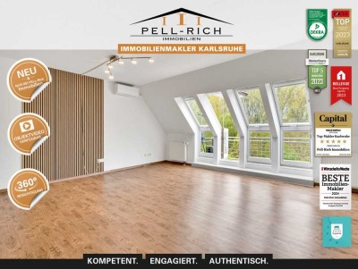 UNIQUE: Lichtdurchflutete Maisonette-Eigentumswohnung in Randlage von Karlsruhe-Neureut
