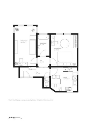 2 Zimmer Altbau Wohnung mit Wohnküche und Erker