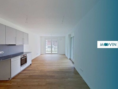Weitläufige 3-Zimmer-Wohnung mit zwei Terrassen und moderner Einbauküche im Neubauquartier 'FIELD 4'