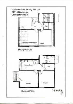 Schöne 5-Zimmer-Maisonette-Wohnung mit gehobener Innenausstattung mit Einbauküche in Buxtehude
