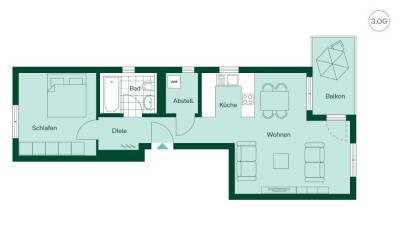 Moderne 2-Zimmer-Wohnung mit Balkon im 3. OG in Langen (Hessen)