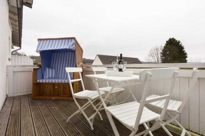 Balkon mit Ausblick - in Strandnähe in Binz auf Rügen