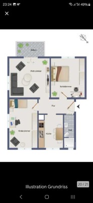 3-Zimmer-Wohnung mit Balkon und Einbauküche in Steinheim an der Murr