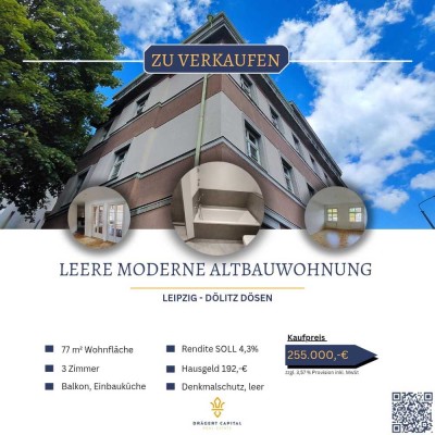 2015 moderne Wohnung mit Balkon, Dielenböden und EBK - Bezugsfrei