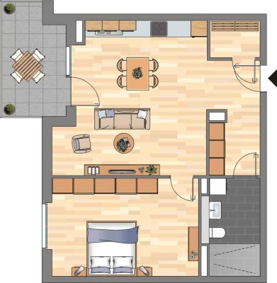 Neubau Erstbezug 2-Zimmer-Wohnung in Bonn Endenich