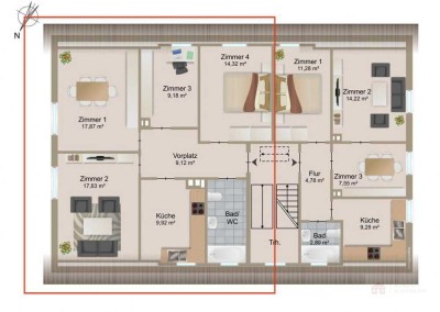 Sofort bezugsbereite 4-Zimmer-Wohnung in Top-Lage von Freiburg