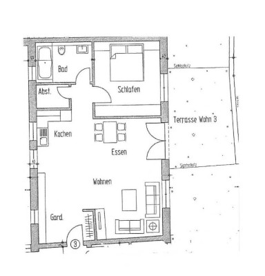 Gepflegte 2-Zimmer-Wohnung mit Balkon in Zeil am Main