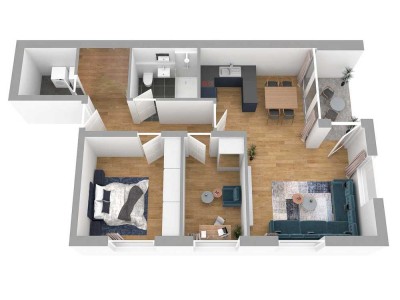 *ERSTBEZUG* Traumhafte 3-Zimmerwohnung im Herzen von Erlenbach inkl. Einbauküche und Stellplatz