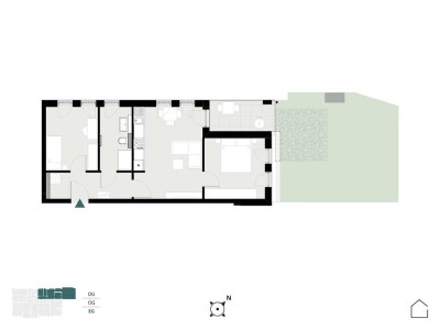 3-Zimmer Wohnung mit eigenem Garten | EH 40 mit QNG | 5% SONDER- + 5% degr. AFA + 150.000€ *