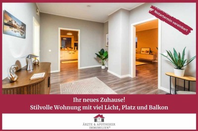 Ihr neues Zuhause: Stilvolle Wohnung mit viel Licht, Platz und Balkon