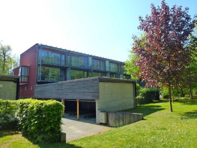 Gepflegte 2-Zimmer-Wohnung mit Balkon und Einbauküche mit Ausblick ins Grüne