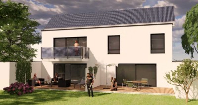 Letzte Doppelhaushälfte! Effizienzklasse A+ KfW 40 mit PV-Anlage, Fußbodenheizung, ink. Grundstück .