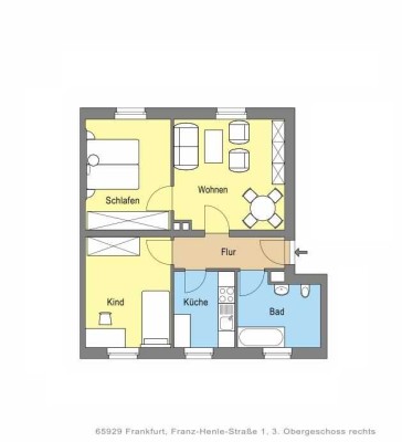 Gemütliches Nest: Individuelle 3-Zimmerdachgeschosswohnung