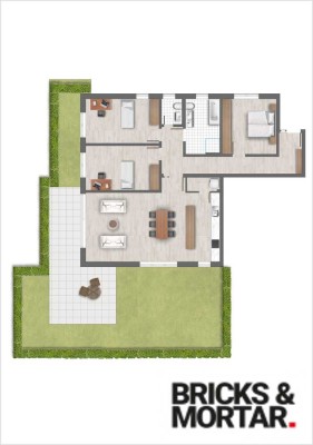 Erdgeschoss Wohnung mit 4 Zimmern und Terrasse