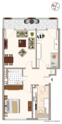 3-Zimmer-Wohnung mit Balkon – zentrales Wohnen in Worms  mit Ausbaupotenzial
