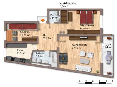 3-ZKB Wohnung Nähe Uniklinik + TG-Platz - Bieterverfahren