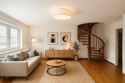 Maisonette-Wohnung mit zwei Balkonen und Garage