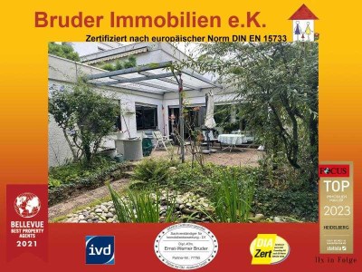 Heidelberg-Emmertsgrd: Terrassenhaus direkt am Wald, 47m² WZ, ELW mgl., Garage, keine K-Prov., FREI