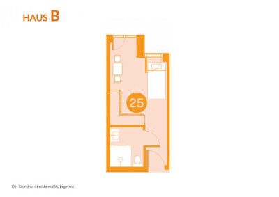 Einzug 2027:  Studio 24 qm mit Terrasse in München-Freimann