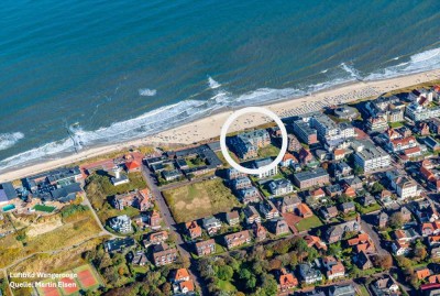 Nordseeinsel Wangerooge - Ferienapartment mit seitlichem Meerblick