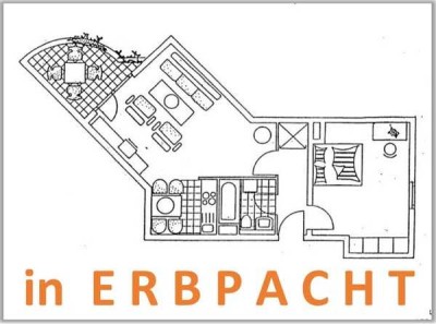 Kauf in Erbpacht: Helle Wohnung mit Fernblick, Balkon, Fahrstuhl u. Tiefgarage. Frei ab 1. März!