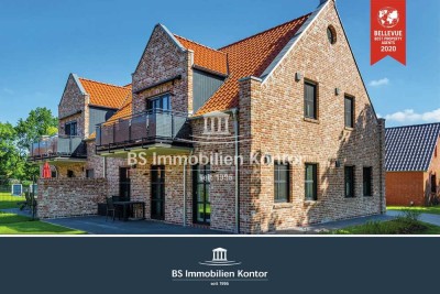 Greetsiel-Top Lage! Neuwertige, möblierte OG-Wohnung mit Balkon, Gartenanlage und PKW-Stellplatz!