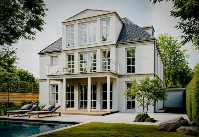 Klassische Neubau-Villa auf ruhigem Eckgrundstück