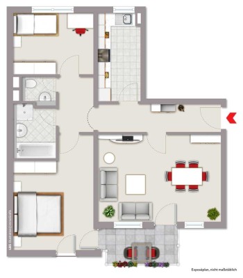 Gemütliche Wohnung in zentraler Stadtlage.