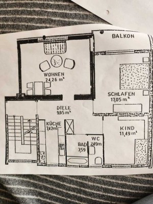 Geschmackvolle, gepflegte 3-Raum-Wohnung mit Balkon und Einbauküche in Hamburg Schnelsen