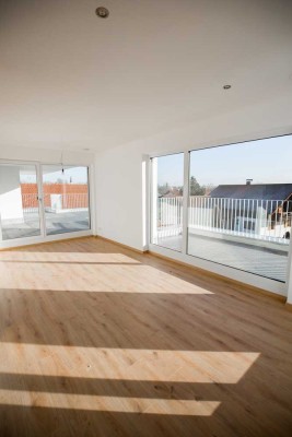 Lichtdurchflutetes Penthouse mit Blick ins Grüne. Ruhig gelegen und trotzdem top angebunden!