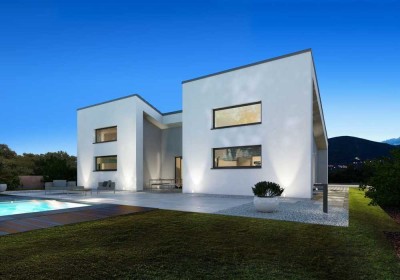Bungalow mit Pultdach - Das besondere Haus mit einem Grundstück berechnet! Technikfertig!